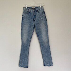 Abercrombie & Fitch Women's 90s High Rise Acid Wash Skinny Jeans